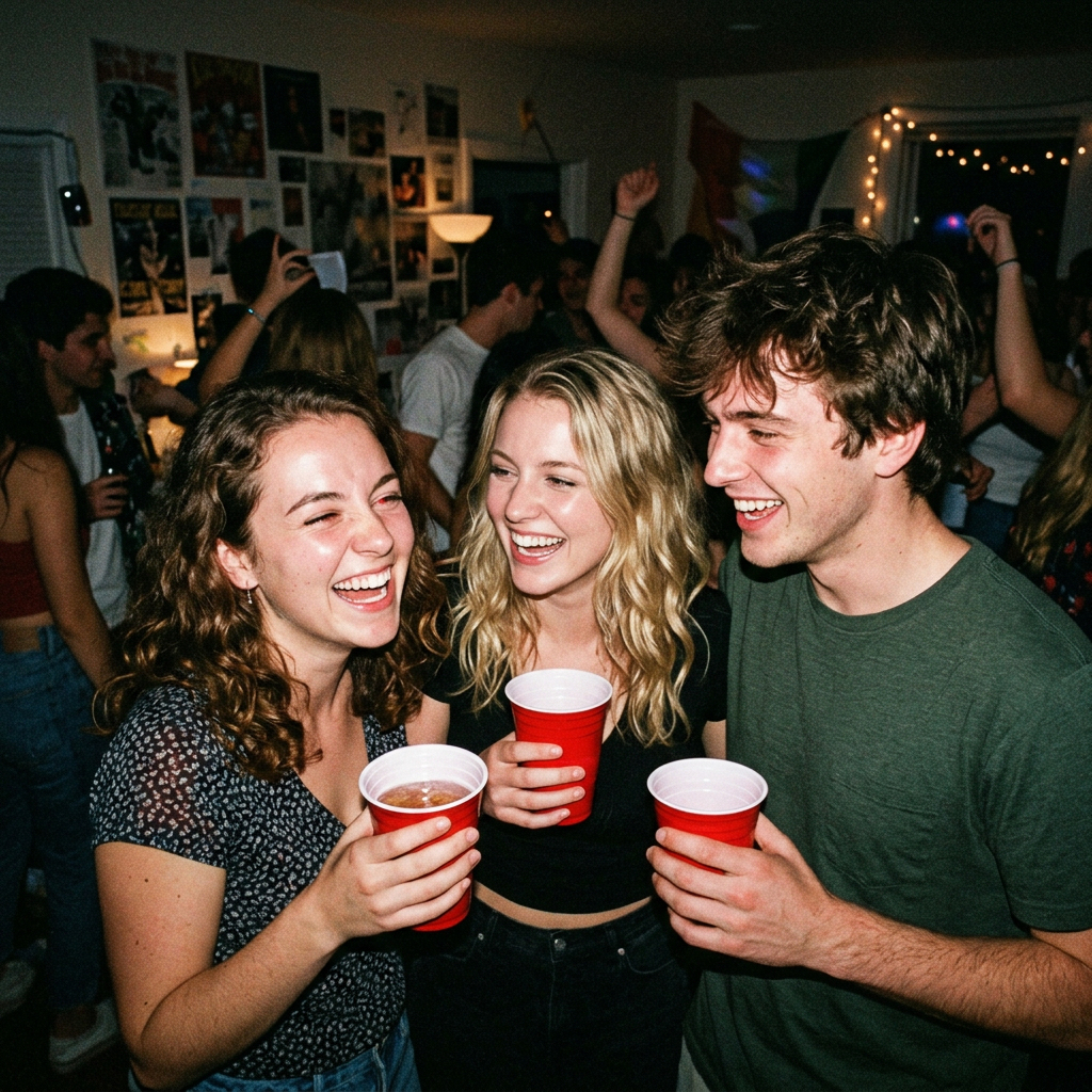 Generated house party photo